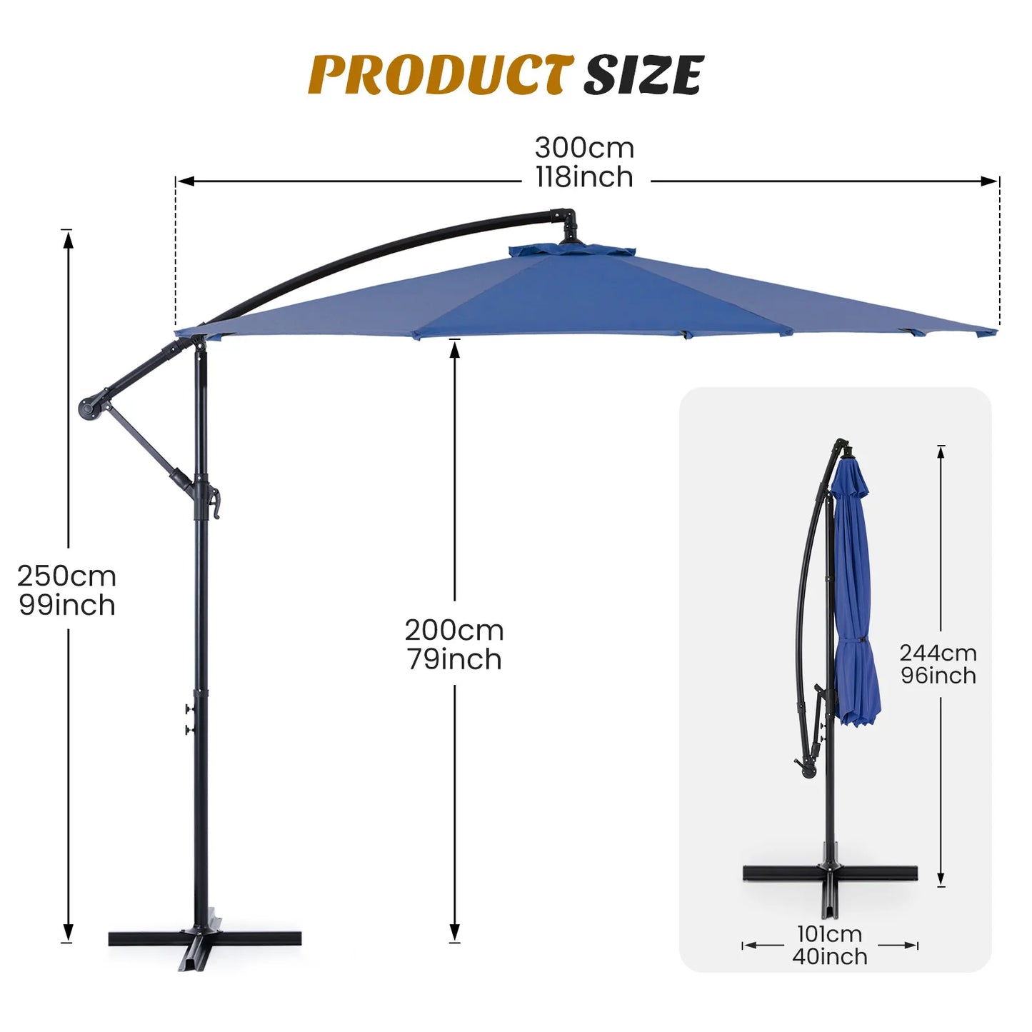 Garden Parasol — UV Protection & Adjustable Tilt