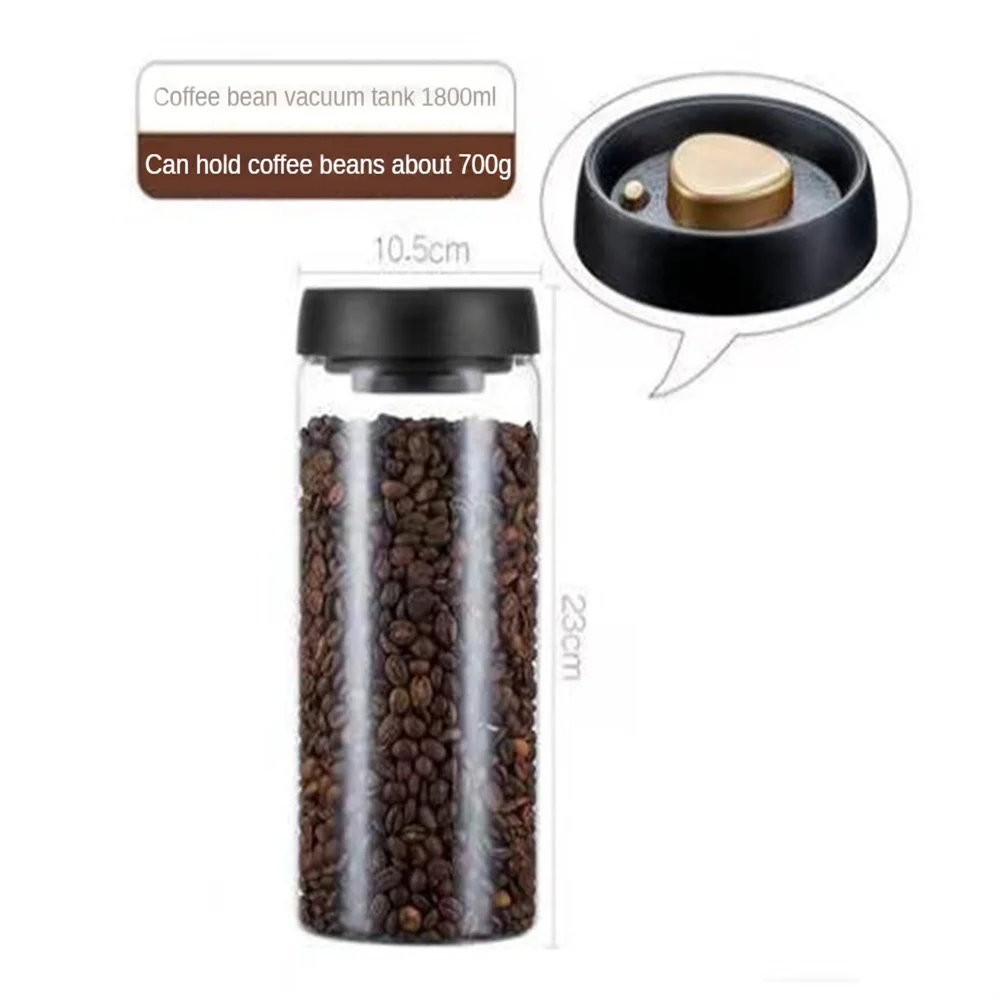 Vacuum Sealed Glass Coffee Bean Storage Jar