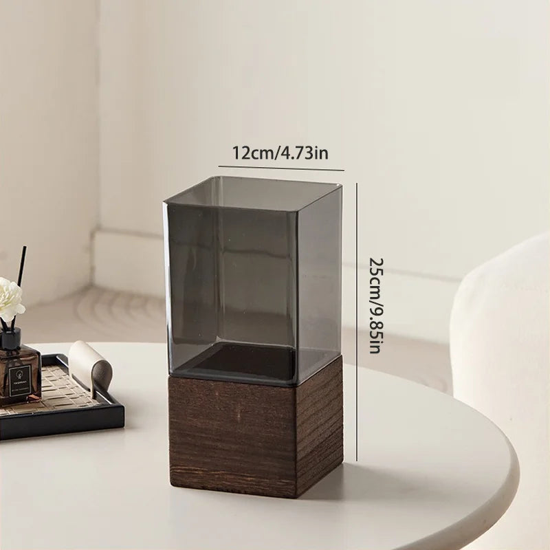 Nordic Acrylic Vessel — Elegant Lightweight Acrylic Flower Vessel with Base for Party Decoration