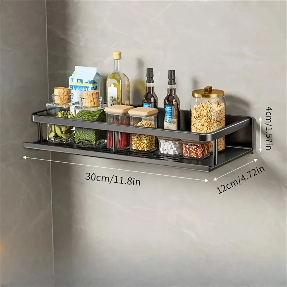 Wall Mounted Multi-Function Kitchen Seasoning Storage Rack