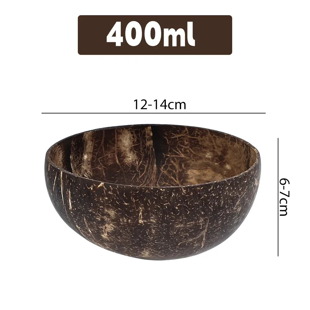 Eco Friendly Natural Coconut Bowl Set with Spoon
