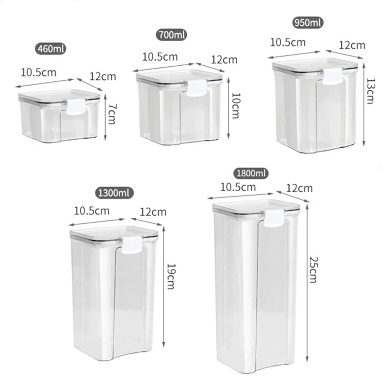 Moisture-Proof Sealed Acrylic Kitchen Storage Jar Set