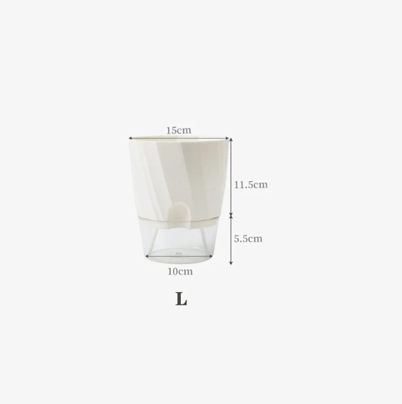 Transparent Double Layer Automatic Self Watering Planter