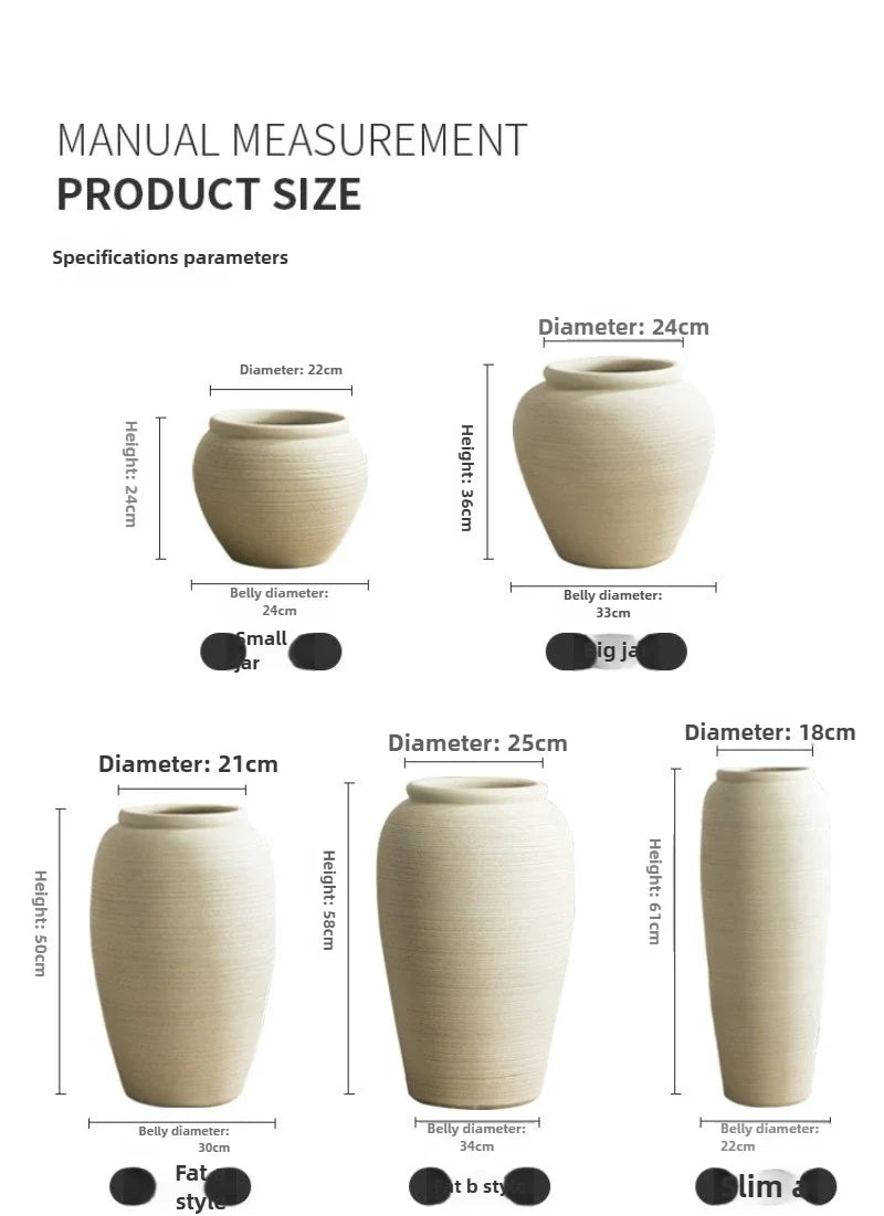 Large Floor Standing Nordic Ceramic Flower Vessel
