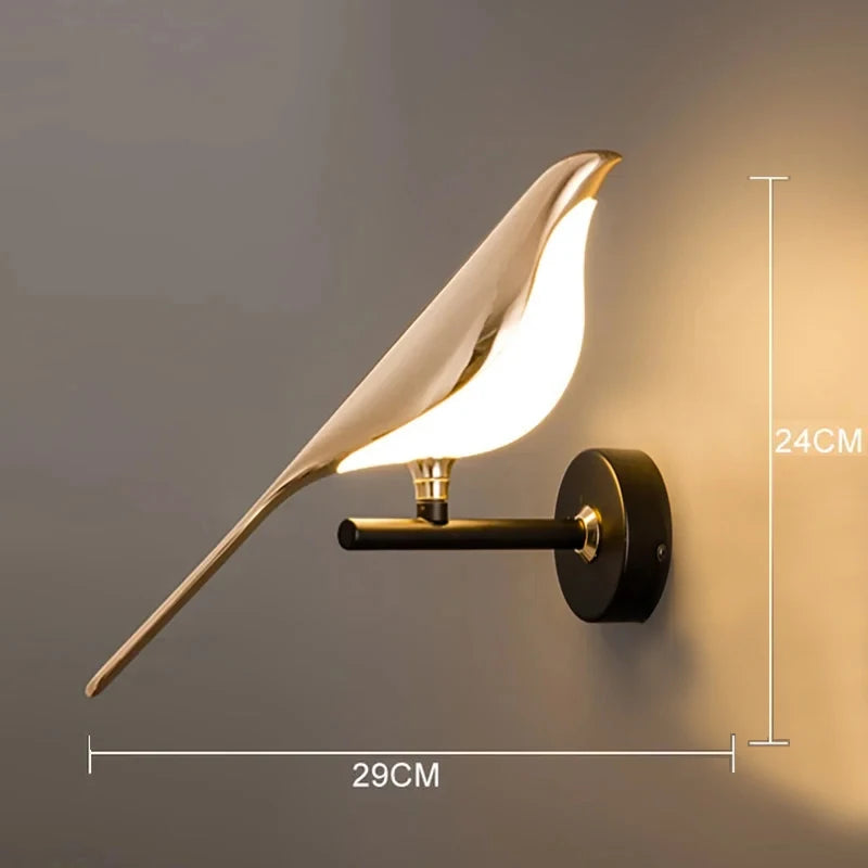 Golden Bird Art Deco LED Wall Sconce