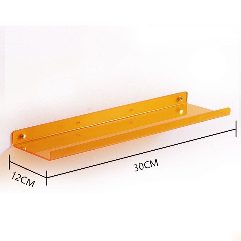 Invisible Floating Shelves - Acrylic Wall Mounted Single Level Shelf | Eco Friendly Design