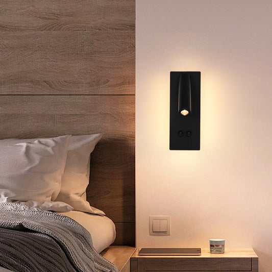 Modern LED Wall Lamp – Minimalist Rectangular & Round Aluminum Light Fixture
