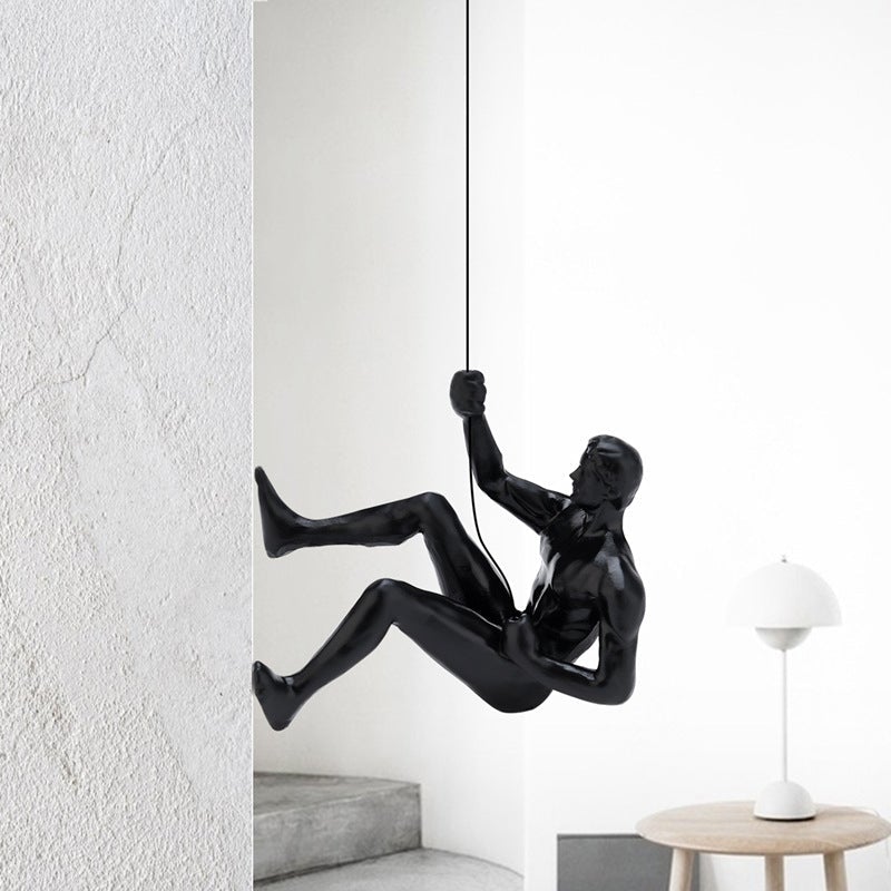 Climbing Wall Statue - 3D Resin Climbing Decor | Artistic Wall Hanging Accent
