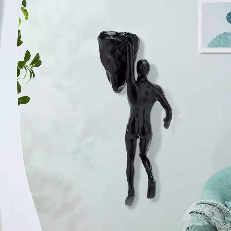 Climbing Wall Statue - 3D Resin Climbing Decor | Artistic Wall Hanging Accent