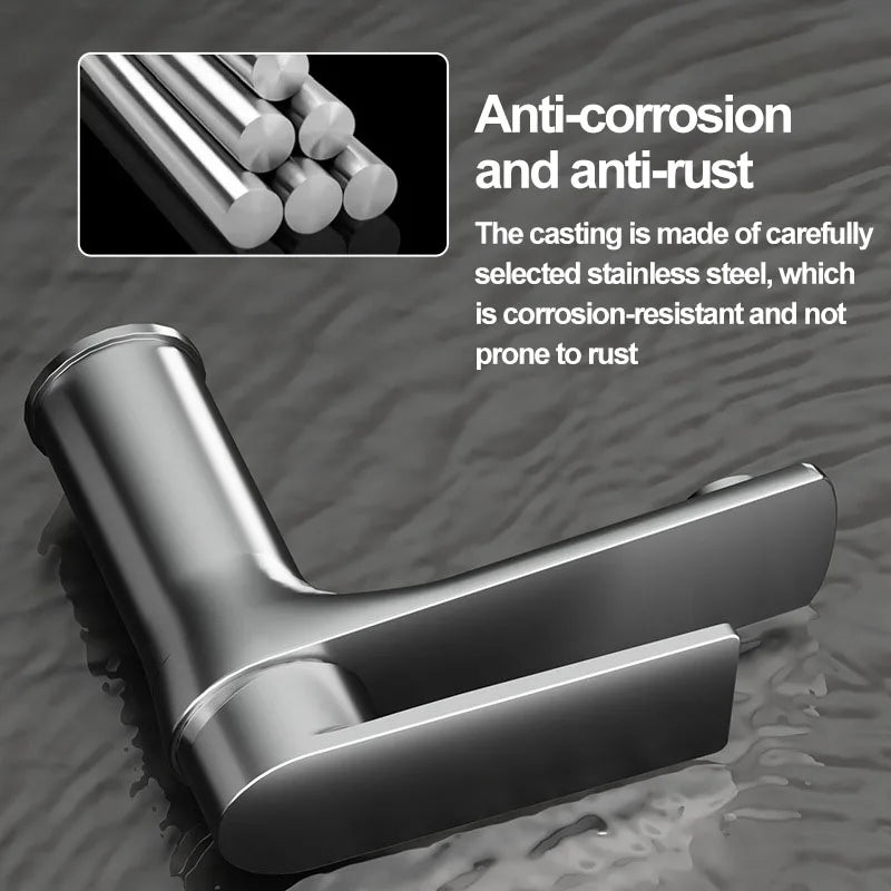 Ceramic Valve Single Hole Stainless Steel Basin Faucet