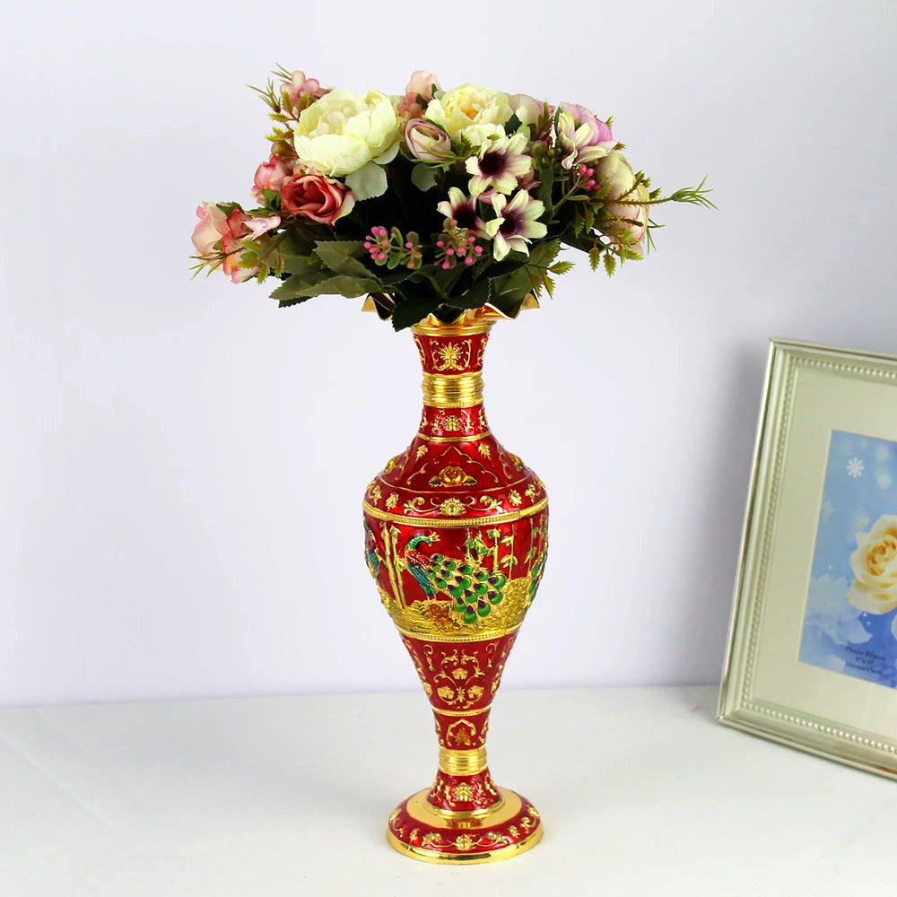 Creative Zinc Alloy Metal Flower Vessel
