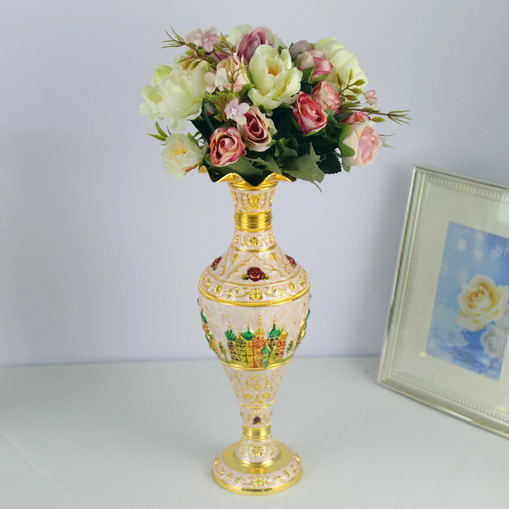 Creative Zinc Alloy Metal Flower Vessel