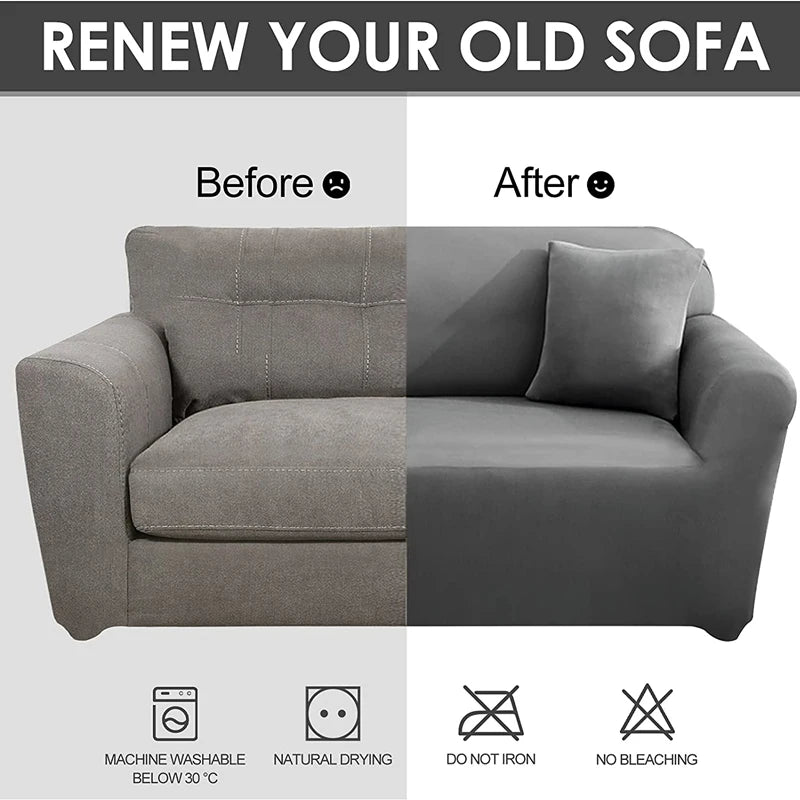 Elastic Anti-Slip L Shape Sofa Corner Slipcover