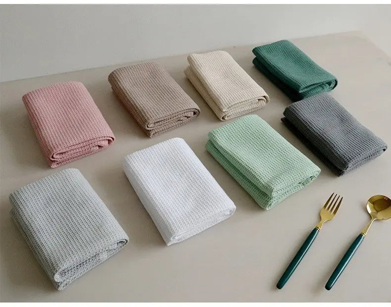 Absorbent Waffle Weave Cotton Kitchen Dish Towel