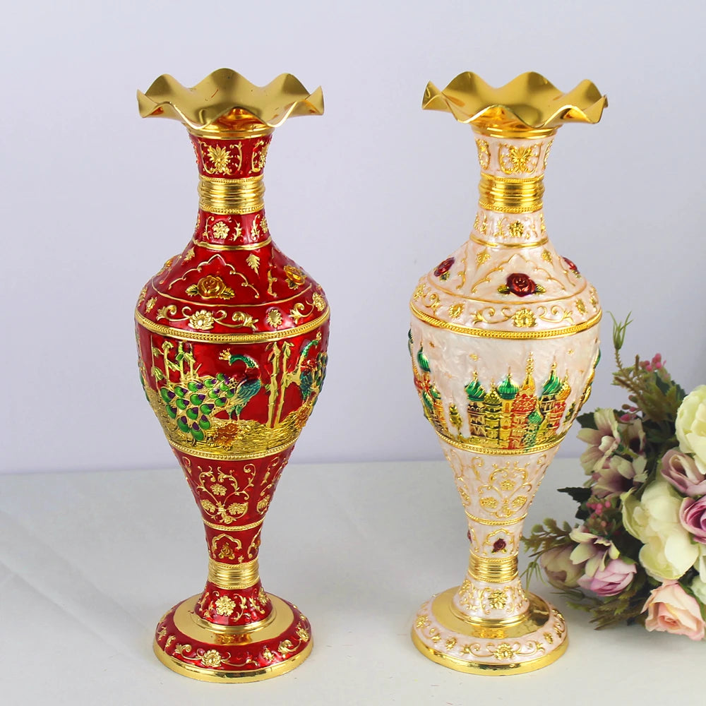 Creative Zinc Alloy Metal Flower Vessel