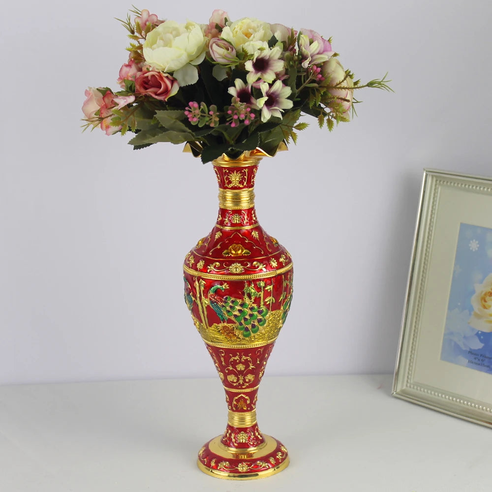 Creative Zinc Alloy Metal Flower Vessel