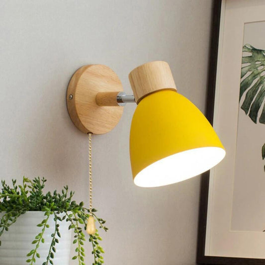 Wood Wall Lamp – Natural Wooden Wall Light With E27 Bulb Socket | Cozy Ambient Lighting