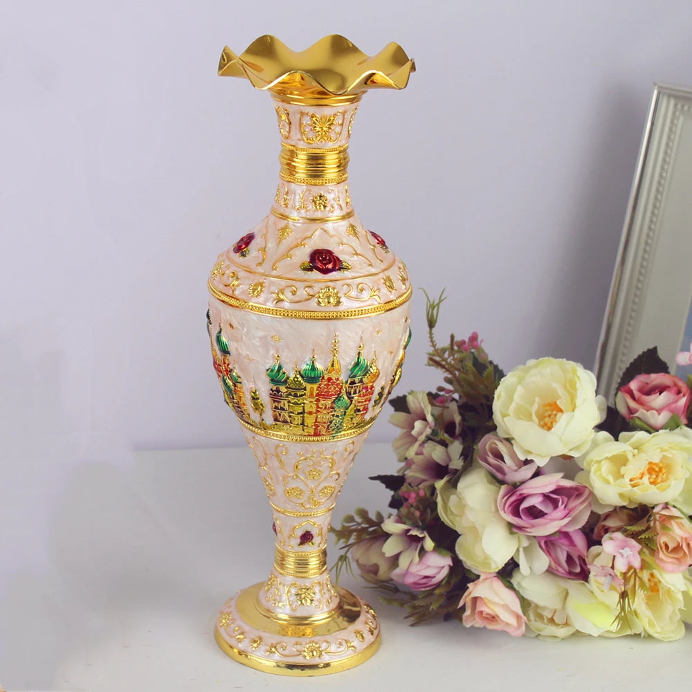 Creative Zinc Alloy Metal Flower Vessel