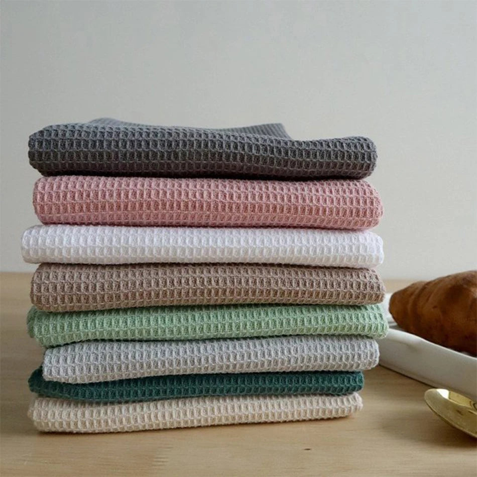 Absorbent Waffle Weave Cotton Kitchen Dish Towel