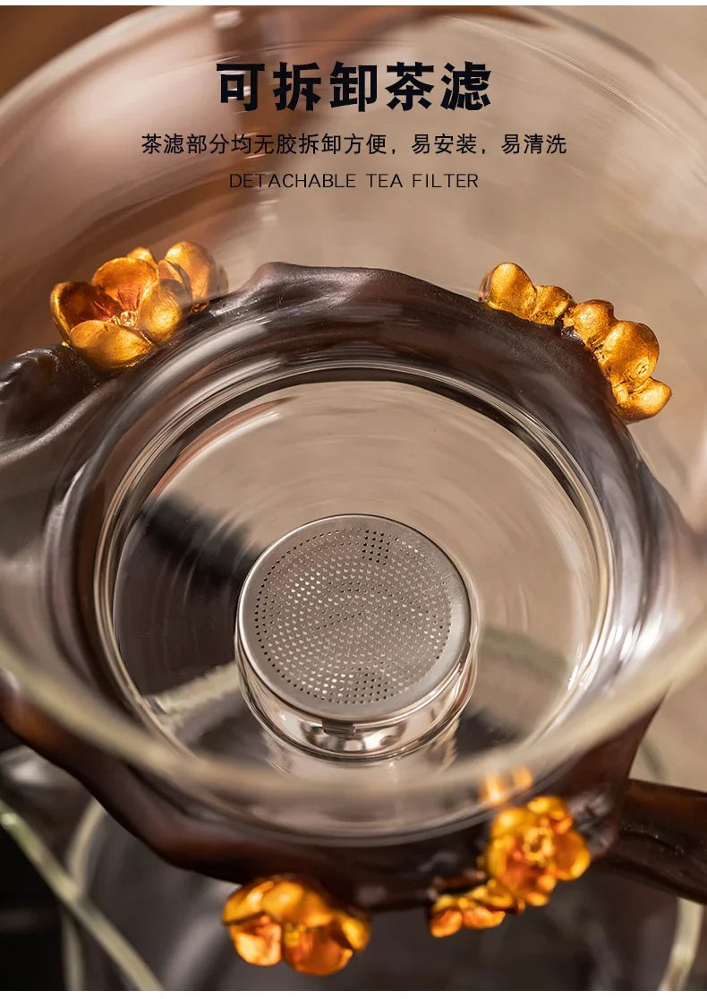 Magnetic Glass Automatic Luxury Tea Set for 6