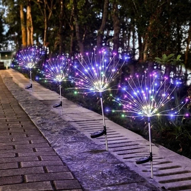 Solar Copper Wire Dandelion Fairy String Garden Lights