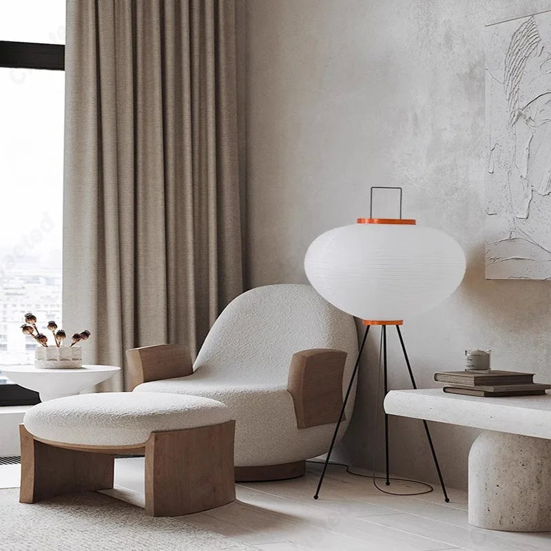 Minimalist Rice Paper LED Floor Lamp
