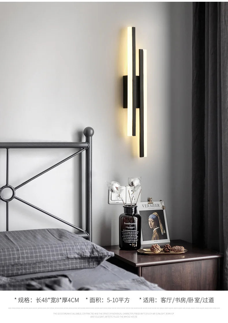 Copper Pipe Acrylic Shade LED Wall Sconce