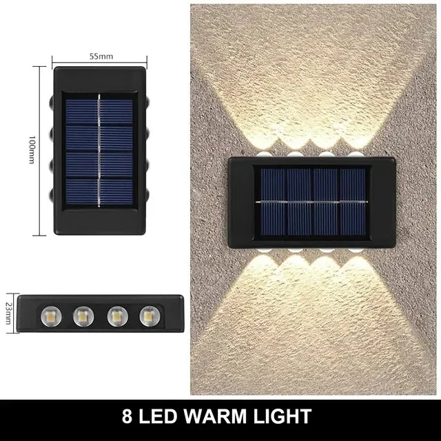 Waterproof Warm White Solar Outdoor Garden Wall Lamp