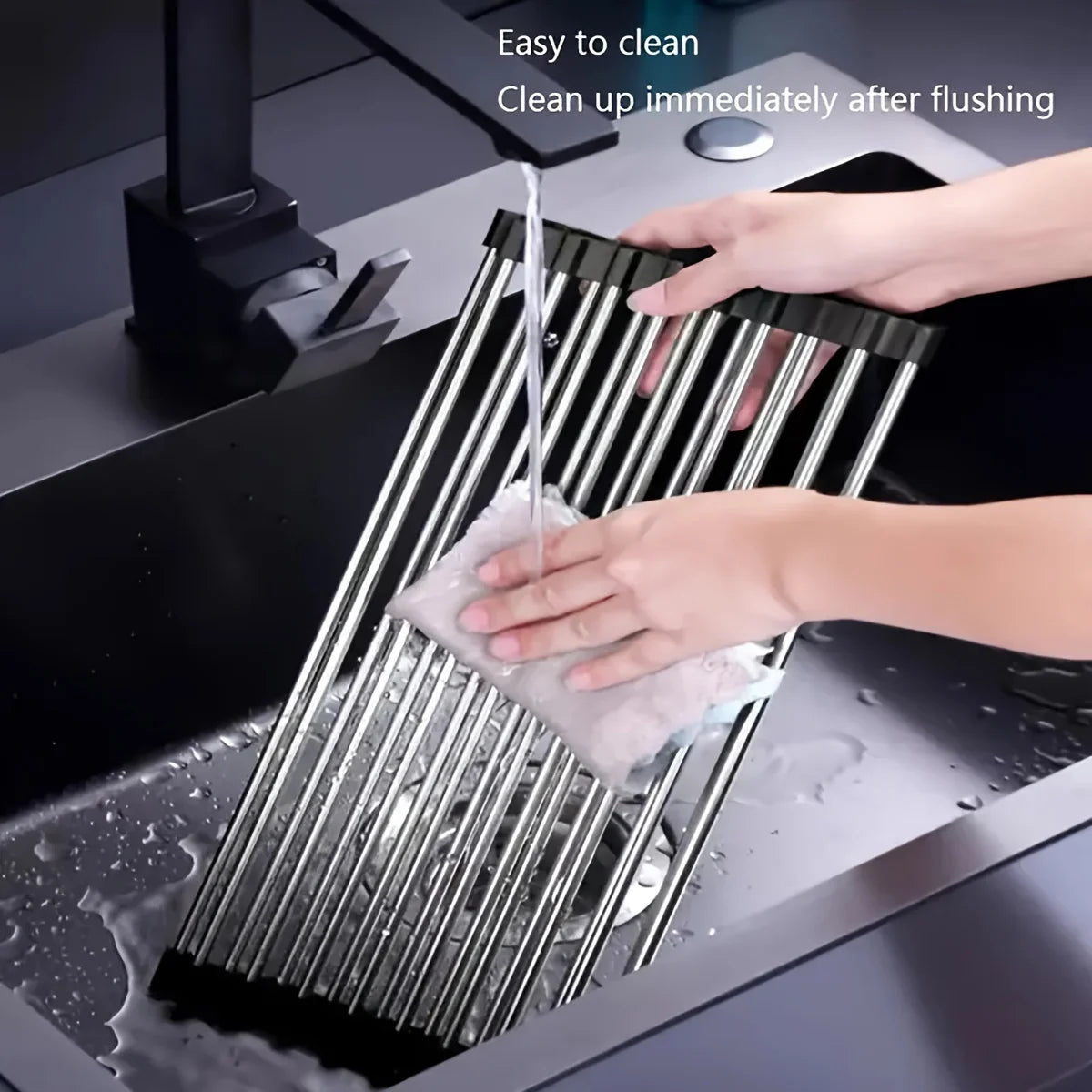 Foldable Stainless Steel Sink Drying Drain Rack