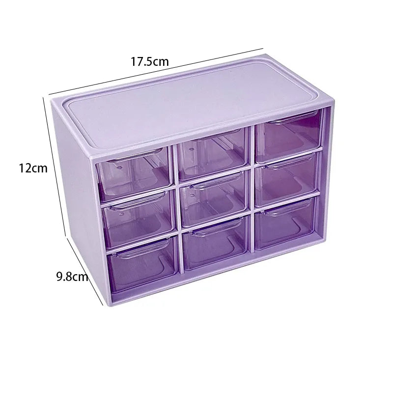 Dustproof Multi Grid Desktop Jewelry Organizer Box