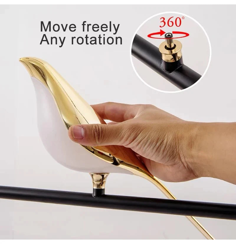 Golden Bird Art Deco LED Wall Sconce