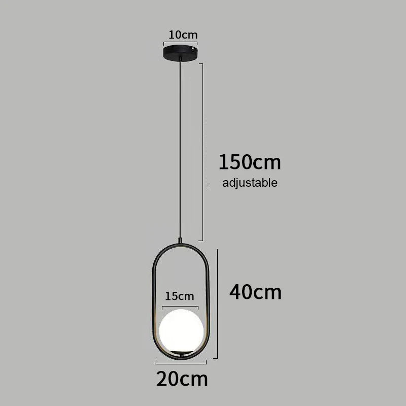 Nordic Glass Cord Pendant Lamp