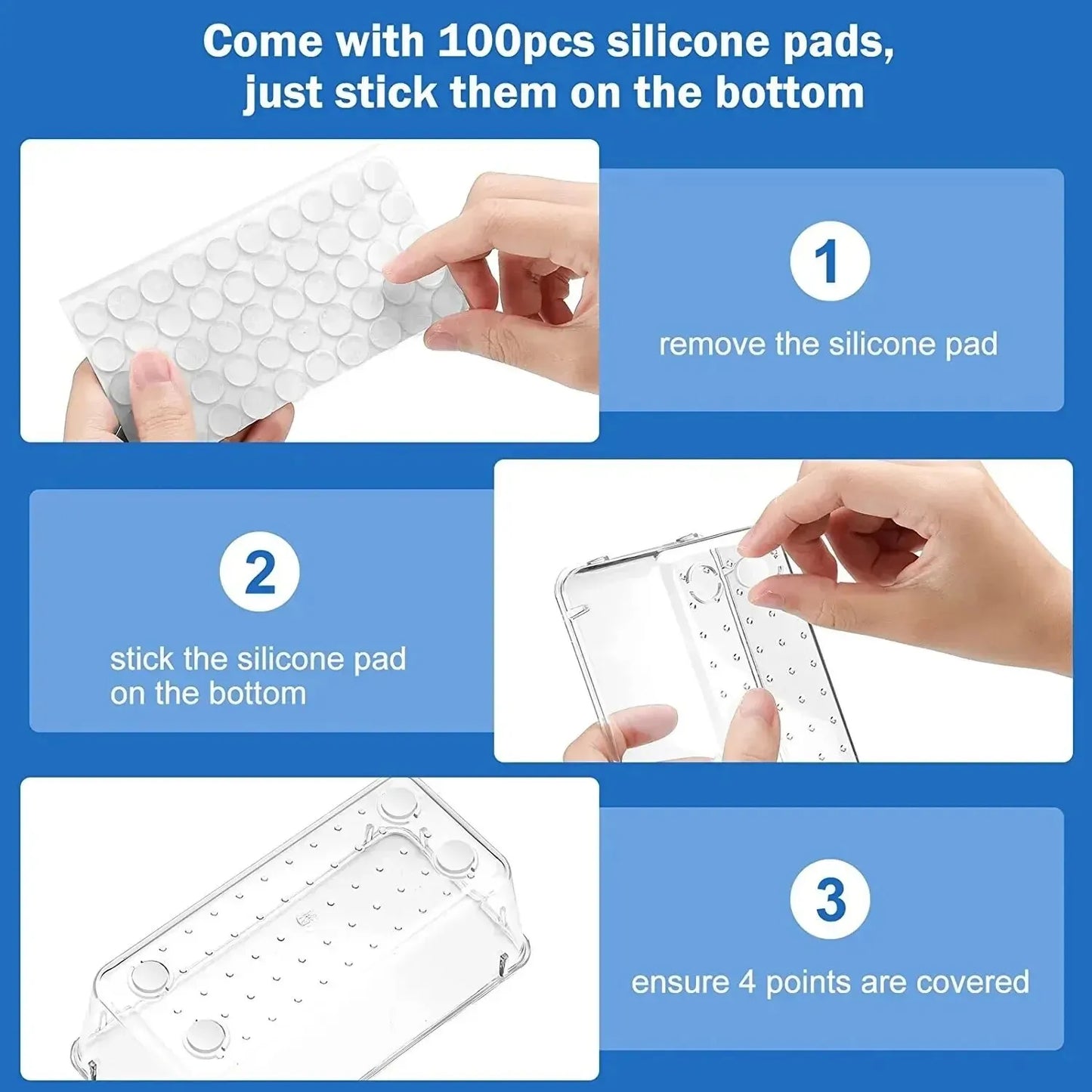 Clear Plastic Drawer Organizer Tray Set