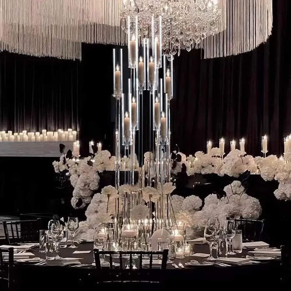 10 Arm Acrylic Candelabra Centerpiece