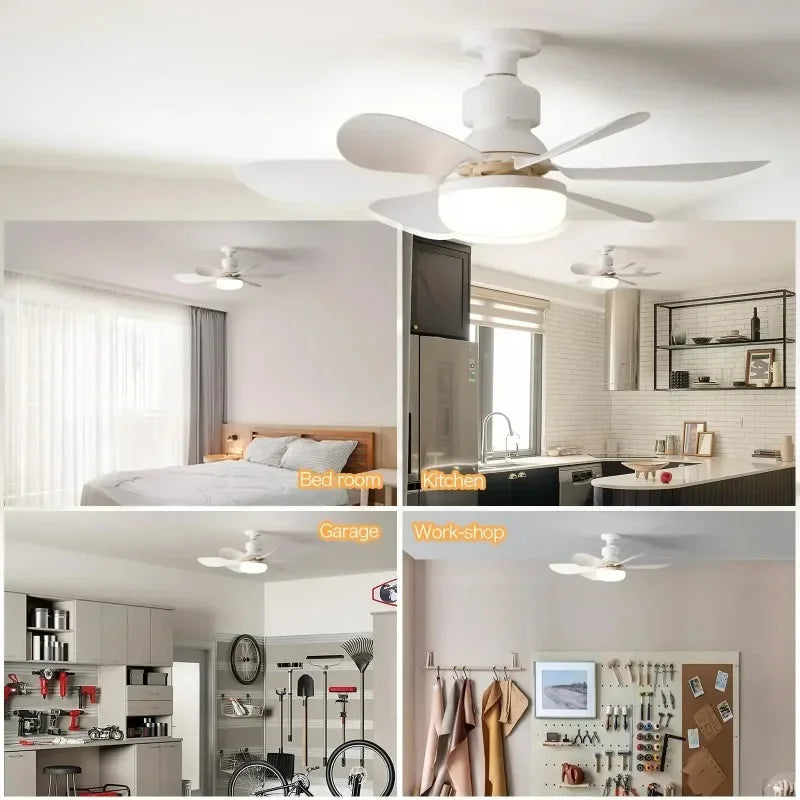 Dimmable E27 Remote Control LED Ceiling Fan Light