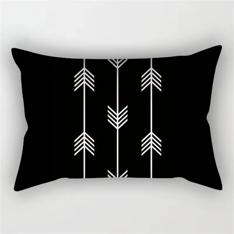 Geometric Marble Print Polyester Rectangular Pillowcase