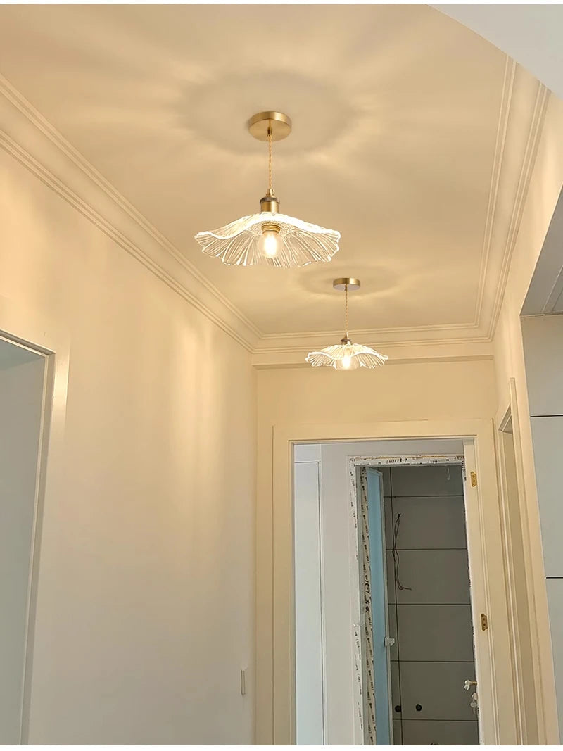 Modern White Glass Bedroom Pendant Lamp