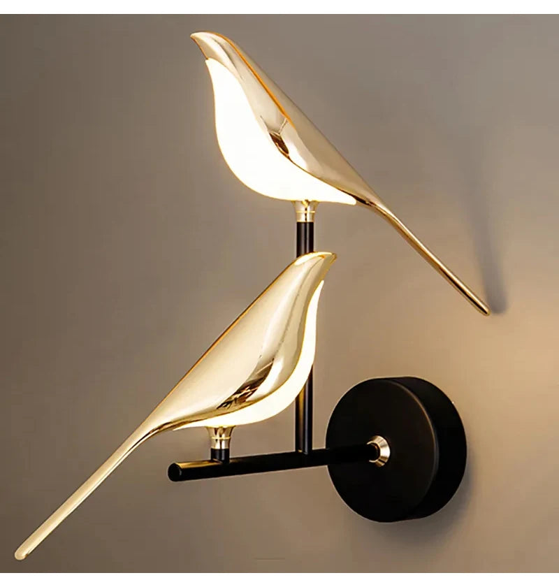 Golden Bird Art Deco LED Wall Sconce