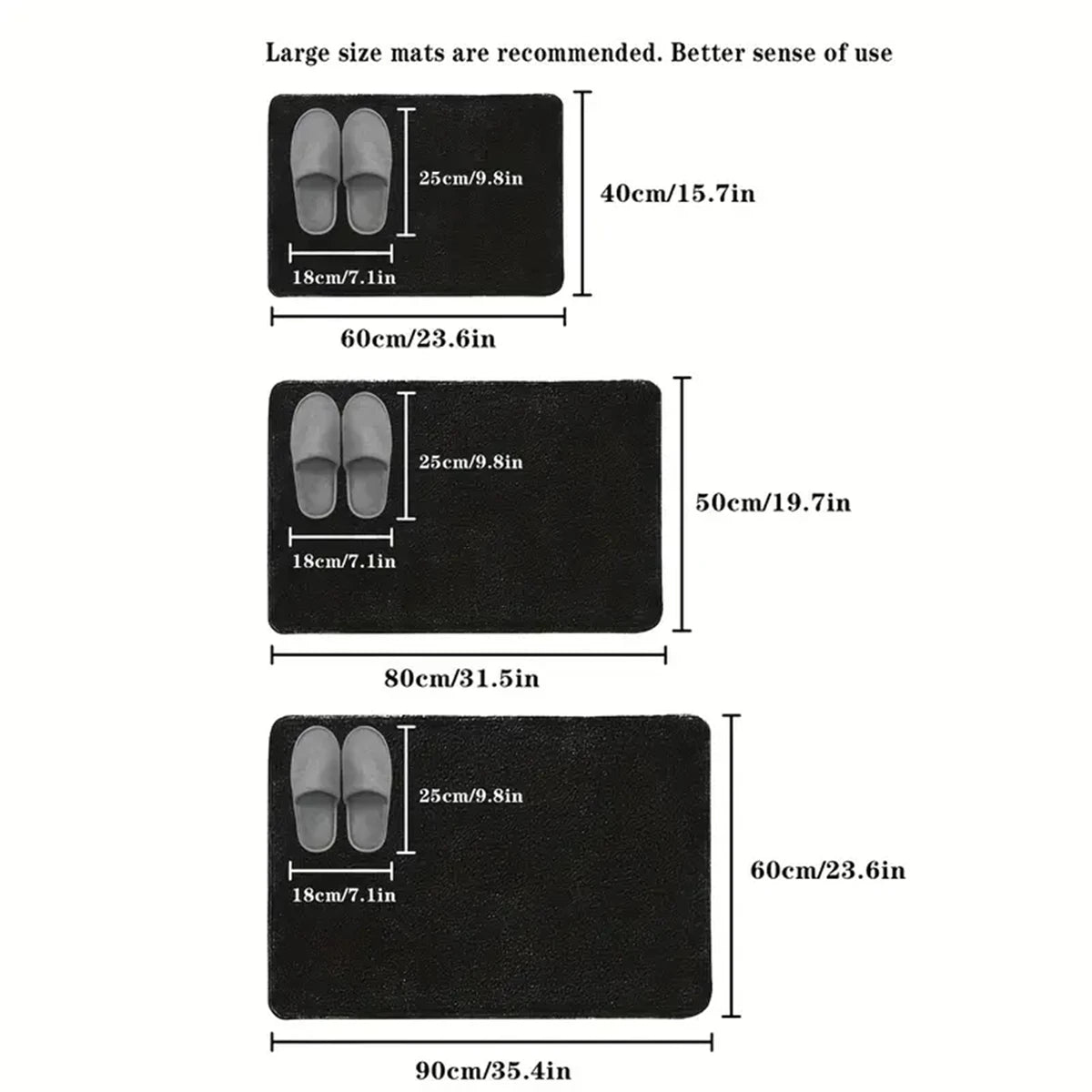 Cobblestone Embossed Non-Slip Absorbent Bathroom Mat