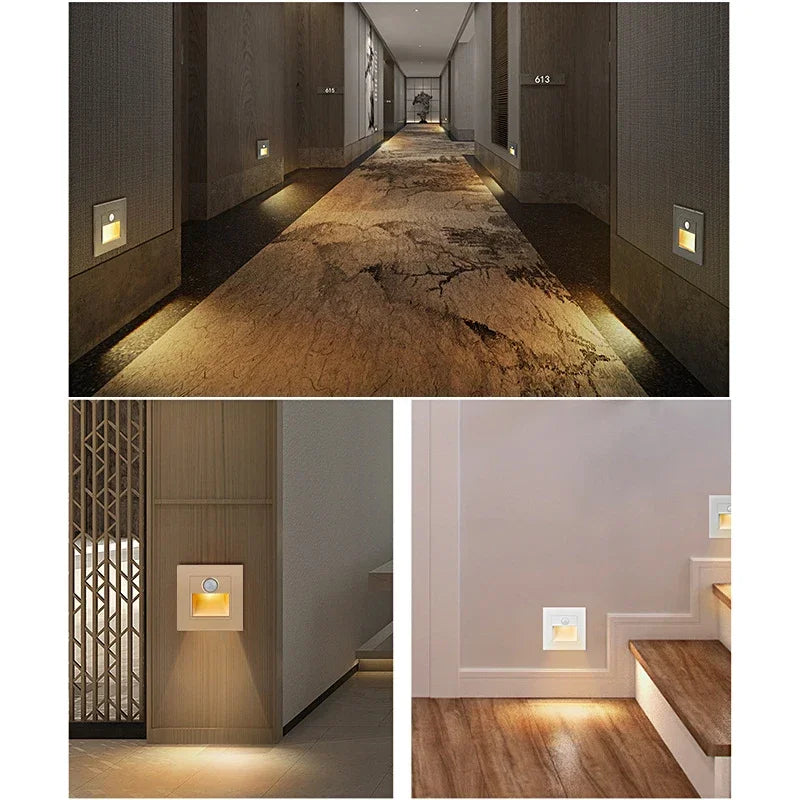 PIR Infrared Motion Sensor LED Staircase Night Light