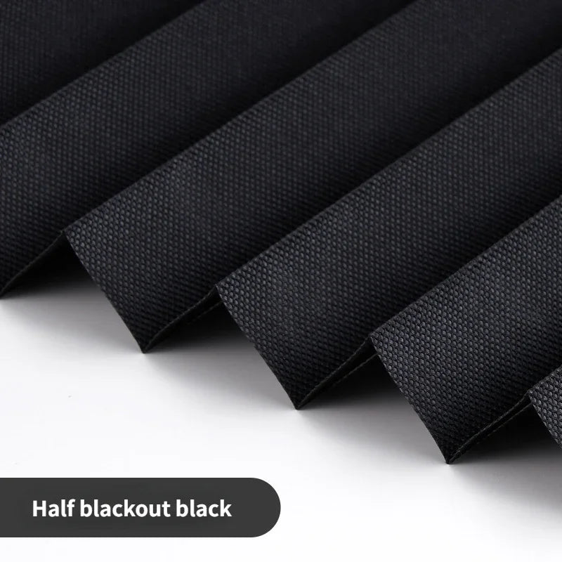Pleated Blinds — Self Adhesive Half Blackout Window Panels