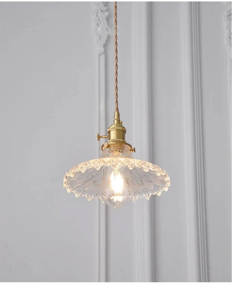 Modern White Glass Bedroom Pendant Lamp