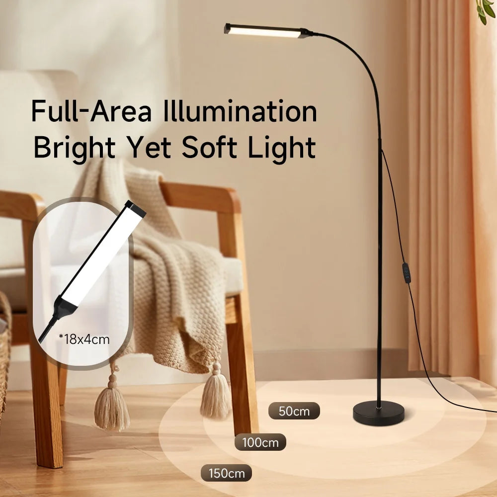 Dimmable USB Gooseneck Floor Lamp