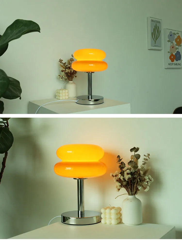 Macaron Glass Trichromatic Dimmable Table Lamp