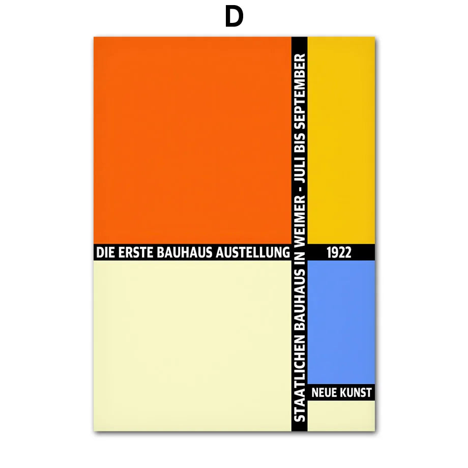 Mondrian Bauhaus Abstract Canvas Print