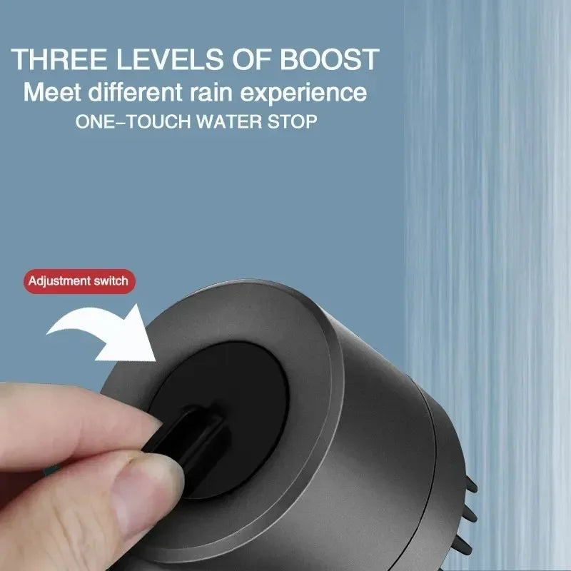 3 Mode Adjustable Filtered Massage Shower Head
