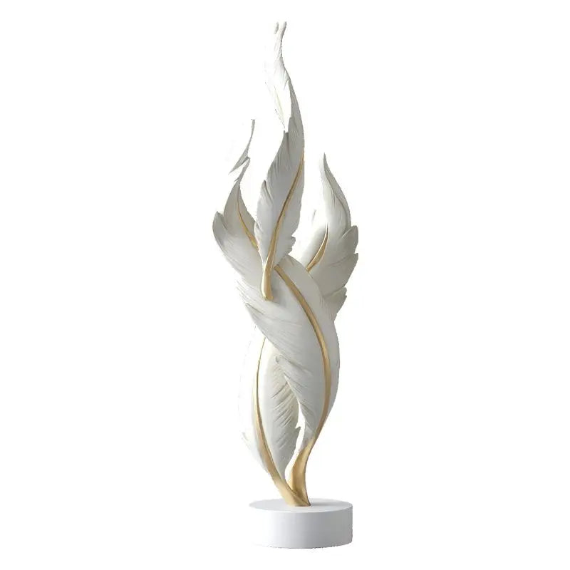 Modern Creative Feather Resin Desktop Sculpture