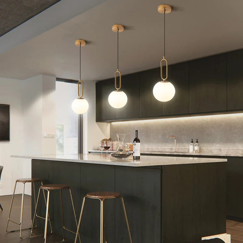 Nordic Glass Cord Pendant Lamp