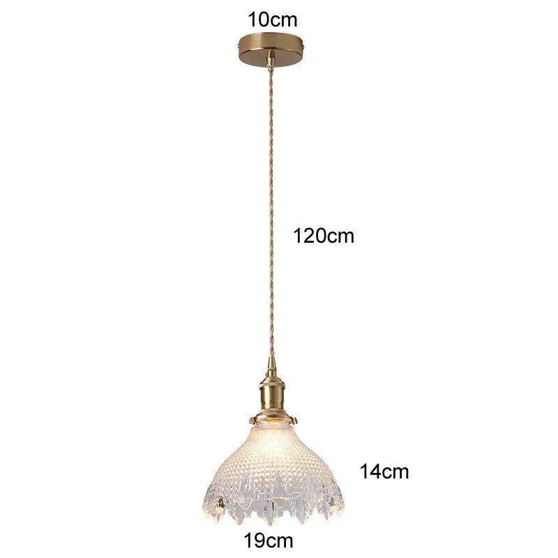 Modern White Glass Bedroom Pendant Lamp