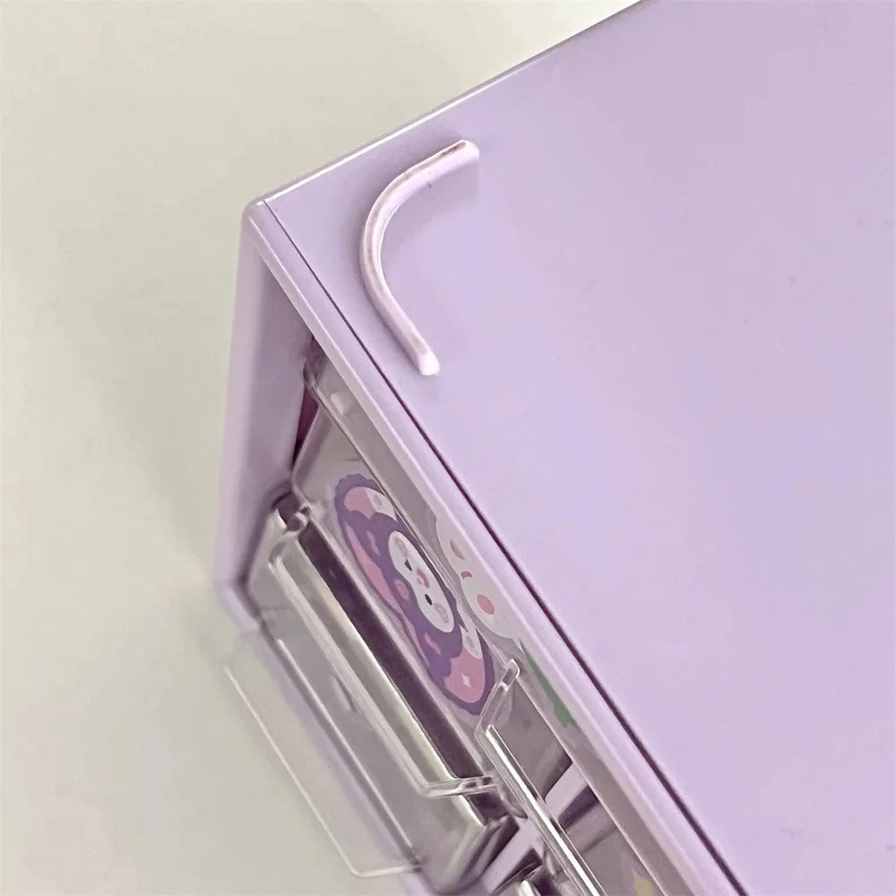 Transparent 9 Grid Desktop Office Drawer Organizer